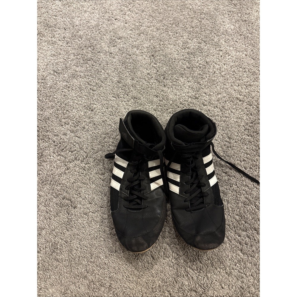 Adidas Wrestling Boxing MMA Shoes Black White YYJ 606004 Men's US Size 14 Rare